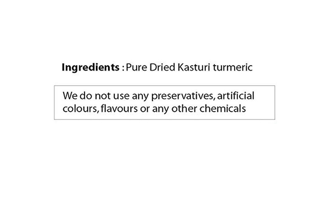 Flavourlite Dried Kasturi Turmeric    Pack  1 kilogram